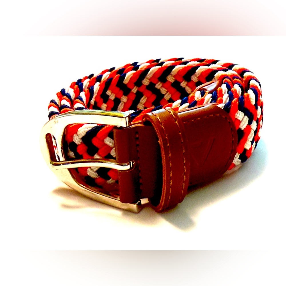 Woven Belt Orange, Blue  White 35”
Broncos Virginia Tech or Cavaliers NY Mets